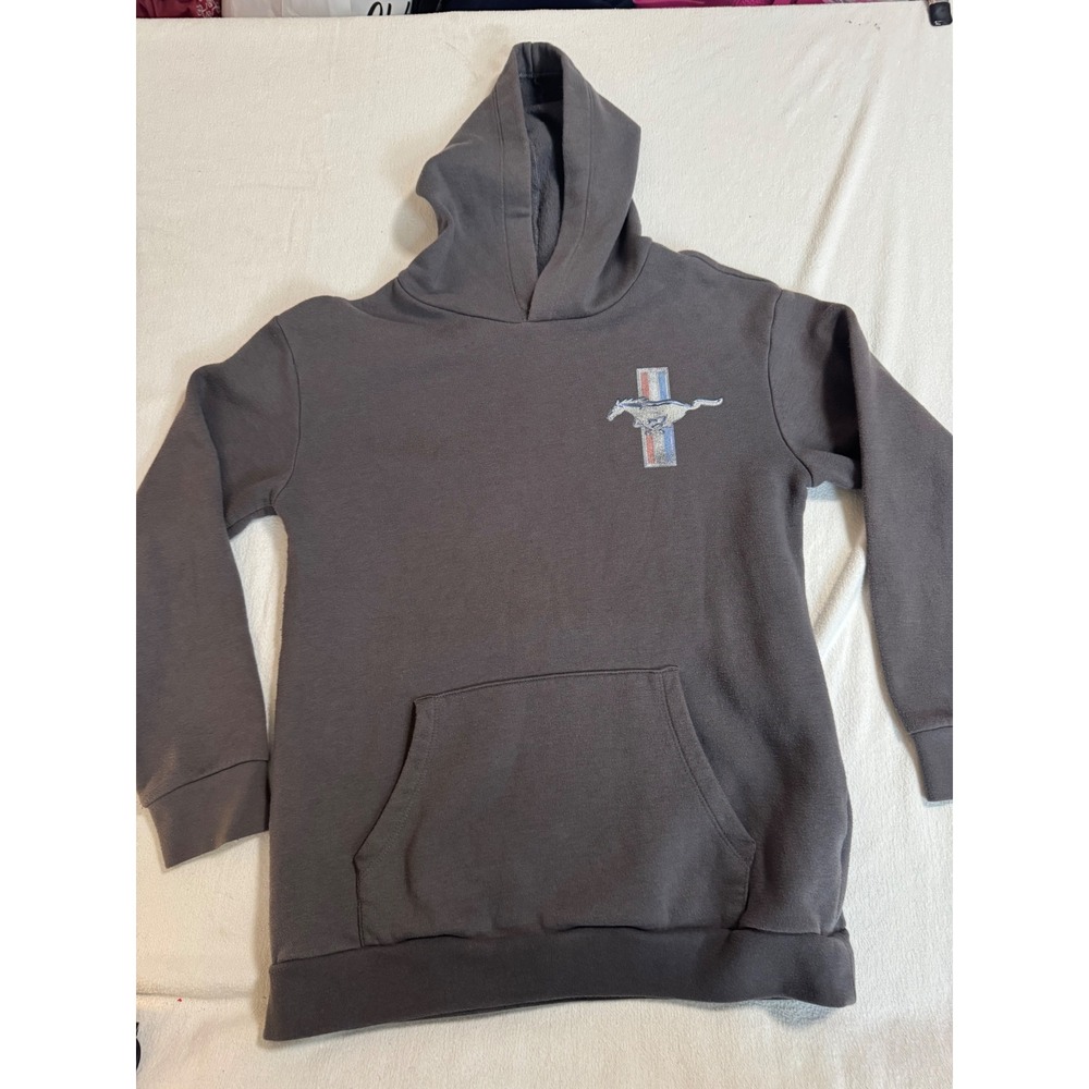 Ford Mustang Official Licensed Hoodie Charcoal Gray Graphic Pullover Small